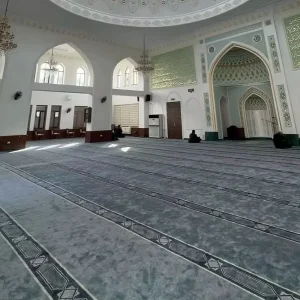 100% Polypropylene Royal Church Carpet Anti Skip Wilton Prayer Carpet Printed Pattern Loop Pile Wall Classic Teens Machine Made