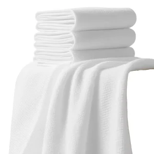 100% Pure Cotton Disposable Bath Towel 80GSM Thickened 70x140cm Sterilized Single Use Towels with Pearl Texture