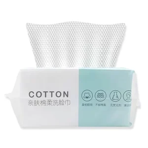 100% Pure Cotton Disposable Facial Tissue Towels Extra Thick Pearl Pattern Face Towel for Sensitive Skin Lint Free SoftDry Wipes