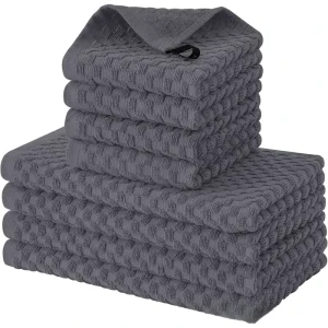 100% Pure Cotton Luxury Kitchen Dish Towels Soft Woven Multiple Pack High Water Absorption From Manufacturer
