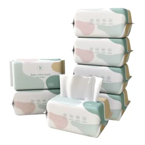 100% Pure Cotton Polka Dot Nonwoven Eco-Friendly Disposable Facial Hand Drying Cleansing Towel for Makeup Application