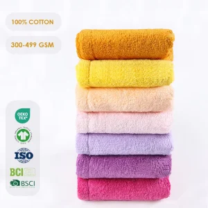 100% Pure Cotton Quick Dry Hair Towels Strong Water Absorption Solid Color OEKO TEX Certified 300 499 GSM Adult Plain Dyed