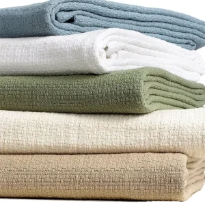 100% Pure Cotton Reversible Blanket Lightweight Summer Throw Soft Nap Sofa Office Air Conditioning Quilt Alternative Cover Towel