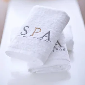 100% Pure Cotton Woven Bath Hand Towels Custom Logo Luxury Solid Color Face Hand Bath Use Hotel Towels Set