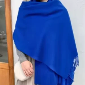 100% Pure Wool Fringed Knee Throw Blanket for Couch Bed Outdoor Travel