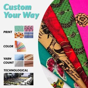 100% Rayon Printed Fabric Soft Smooth Breathable High Color Fastness Apparel Textile