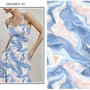 100% Rayon Viscose Digital Print Fabric Pipa Dance Print for Ladies Dress