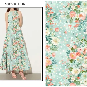 100% Rayon Viscose Drape Fabric Digital Print Pipa Dance for Dress