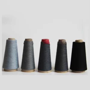 100% Ring Spun Polyester Yarn 30s 1 Recycled Grey Melange Melange Grey Spun Yarn for Knitting