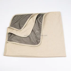 100% Silver Fiber EMF Protection Blanket Cotton Backed RF Shielding Throw for Home Office Use