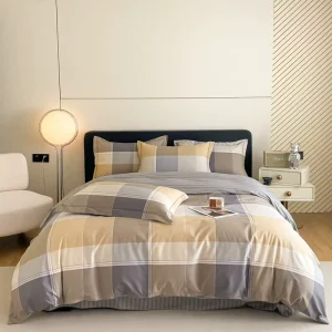 100% Soft Printed 210T Cotton Printing King Size Summer Bed Sheets Duvet Cover Set Bedding Set