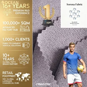 100% Sorona Polyester Fabric 28G 200GSM Breathable Wicking Knit Material for Premium Quick Dry Performance T Shirts & Polo