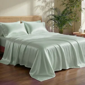 100% Tencel Lyocell Sheet Set Silky Soft Breathable Cooling Sheet Set with 16 Inch Deep Pocket for Hot Sleepers Bedding Sheet