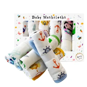 100% Unbleached Muslin Squares Reusable Napkins Baby Muslin Cotton Bamboo Towel Muslin Face Cloth for Kids Baby Washcloths Towel