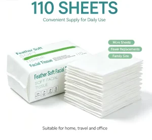 100% Virgin Wood Pulp Pop Up Face Tissues 3 Ply Soft Disposable Wipes Hypoallergenic Biodegradable Makeup Removal Skincare