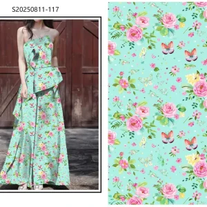 100% Viscose Rayon Light Fabric Digital Print Pipa Dance for Dress