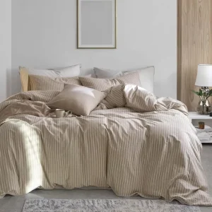100% Washable Cotton Linen Feel Modern 200TC Bedding Duvet Cover Set Breathable Durable Soft Comfortable Home Use