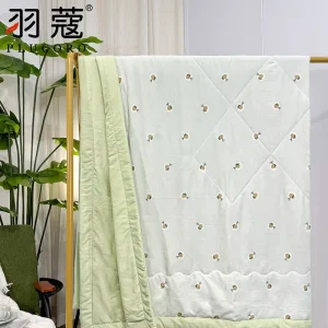 100% Washed Cotton Summer Quilt Comforter Printed Pattern Machine Washable