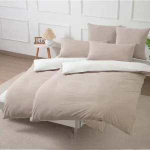 100% Washed Linen Comforter Set Customised Size Natural France Flax Bedding 4 Pcs Breathable 300tc Thread Count Grade A