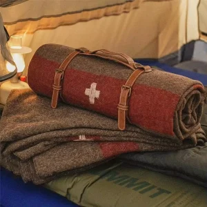 100% Wool Blanket Warm Thick Washable for Camping Outdoors Sporting Events Survival Emergency Kits