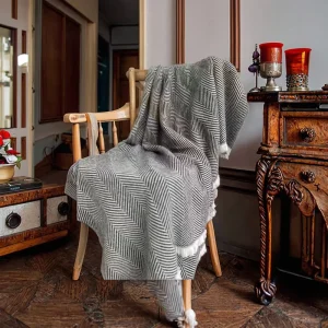 100% Wool Raschel Blanket Flame Retardant Anti Bacteria High Quality Materials