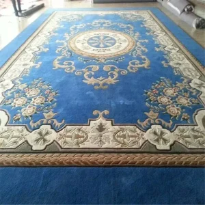 100% Wool Tufted Cut Pile 10mm Thickness Handmade Modern and Traditional Floral Pattern Rug for Prayer