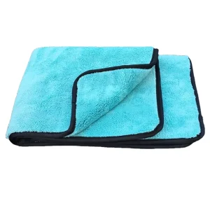 1000gsm Thick Plush Auto Detailing Polishing Buffing Cleaning Wash Cloth Blue Large Microfiber Drying Towel Super Car