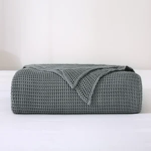 100%Bamboo Waffle Blankets Soft Comfortable Throws for Beds and Couches