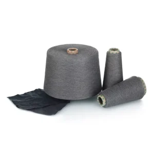 100%Polyester Waxed Yarn 21S 26S Textile Black Ring Spun Yarn China Factory Weaving Knitting Socks Thread Supplier