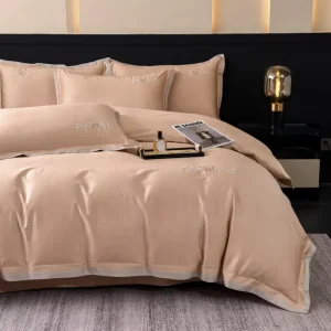 100S Double ply Long staple Cotton 300tc Light Luxury European & American Style 4 piece Bedding Set