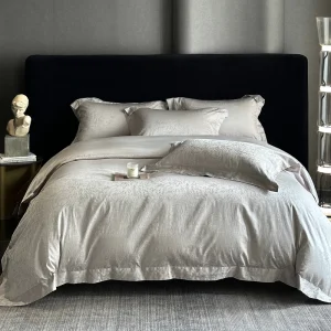 100S Egyptian Giza Long Staple Cotton Jacquard Home Textiles Champagne Gold Duvet Quilt Cover Bed Sheet Pillowcases Bedding Set