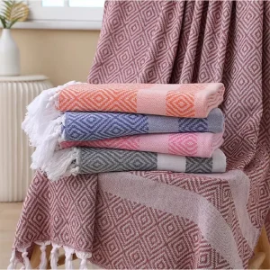 100_180cm Turkish Tassel Bath Towel Cotton Soft Adult Large Beach Towels Travel Camping Shawl Tassel Tapestry