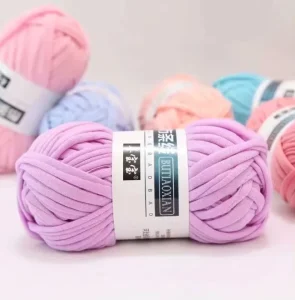 100g Blended Fancy Yarn for Weaving Knitting Handbag Crochet Recycled 100% Polyester T shirt Yarn Made in China