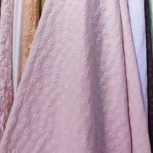 100%polyester Snow Flakes Pattern Design Embossed Jacquard Fabrics by the Yard