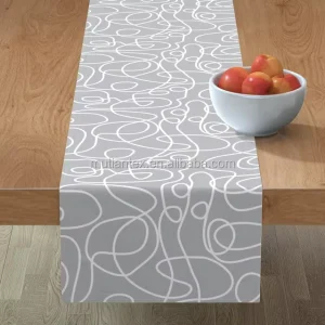 100%polyester custom printed dinning table runner