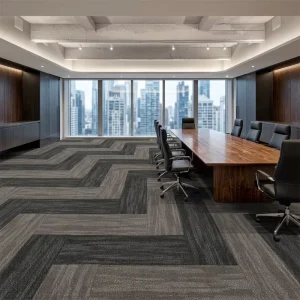 100×33.33 Modern Cushioned Office Floor Carpet Custom Design Commercial Carpet Tiles for Pet Friendly