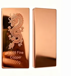 10OZ 5OZ 1KG 99.9% Pure Copper Bullion Bar High Purity Custom Copper Bar For Welding Bending Cutting Hexagon Shape Oxygen Free