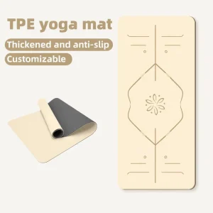 10mm Alignment Thickened Tear Resistant Body Custom Logo Extra Wide TPE Dual Layer Yoga Mat