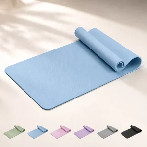 10mm Shock Absorption Pilates Non Toxic Extra Wide Anti Slip TPE Custom Logo Yoga Mat