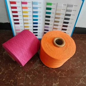 10s to 20s Pre fiber Dyed Regenerated recycled Eco friendly Open End Carded Textured Yarn Ne0.5s 30s Polyester Cotton Blended