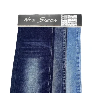 11oz Cotton Cross Slub 92% Cotton 6% Polyester 2% Viscose Indigo Denim Fabric 11.5oz