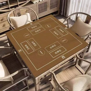 12 Color Luxury Foldable American Mahjong Mat Anti Slip Natural Rubber Noise Reduction Portable Entertainment Game Mat
