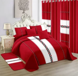12 Piece King Size Bedding Set with Matching Curtains American Style 100% Microfiber Character Pattern