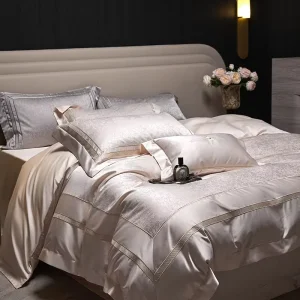 120 Thread Count Long Staple Cotton Bedding Set Embroidery Luxury Duvet Cover