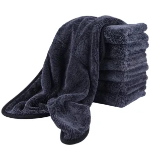 1200 GSM Super Absorbent Quick Dry Eco Friendly Antimicrobial Microfiber Car Cleaning Towel Twisted Thickened
