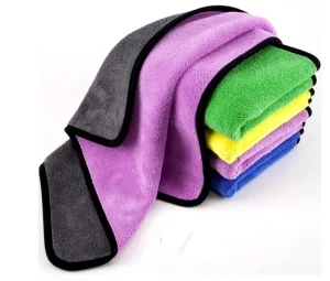 1200 Gsm Retail Car Wash Edgeless 500 Plush Drying Colorful Microfiber Towel Car Wash Towel for Clean Cars