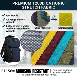 1200D Cationic Two Color Abrasion Resistant Polyester Oxford Fabric for Handbags Luggage Home Textile