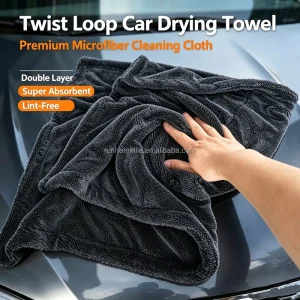 1200GSM 60*90CM Microfiber Car Drying Towel Ultra Absorbent Scratch and Lint Free Car Towel Twisted Quick Dry Towel