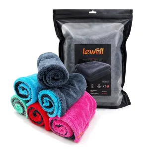 1200GSM Double Layer Plait Microfiber Towel Thick Twist Loop Car Detailing Towel Quick Dry Scratch Free Auto Care Cleaning Cloth