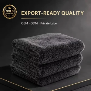 1200GSM Twisted Loop Microfiber Drying Towel 40x40cm Terry Structure More Absorbent Car Paint Glass